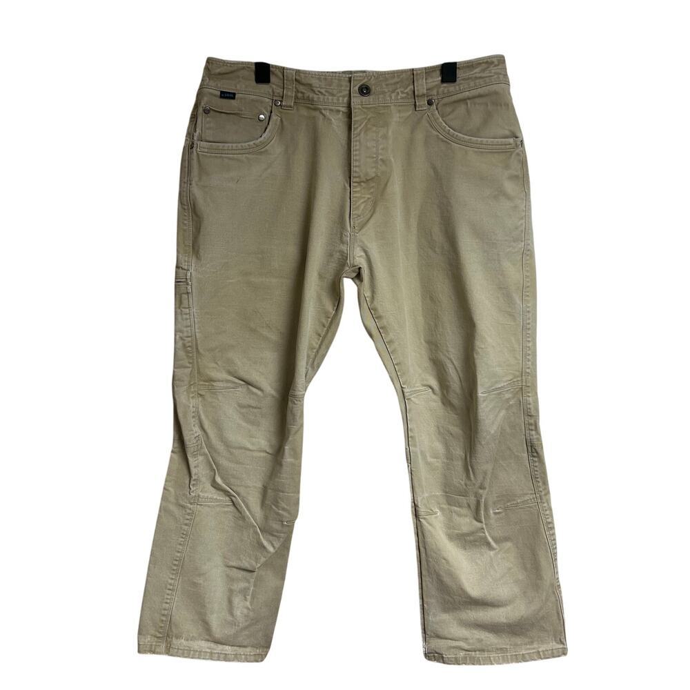 KUHL Rydr Men's Pants/Jeans Size 35x30 Patina Dye Tan Jeans 5 Pocket